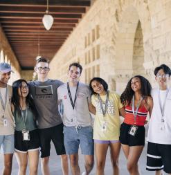 summer program participants on Stanford campus